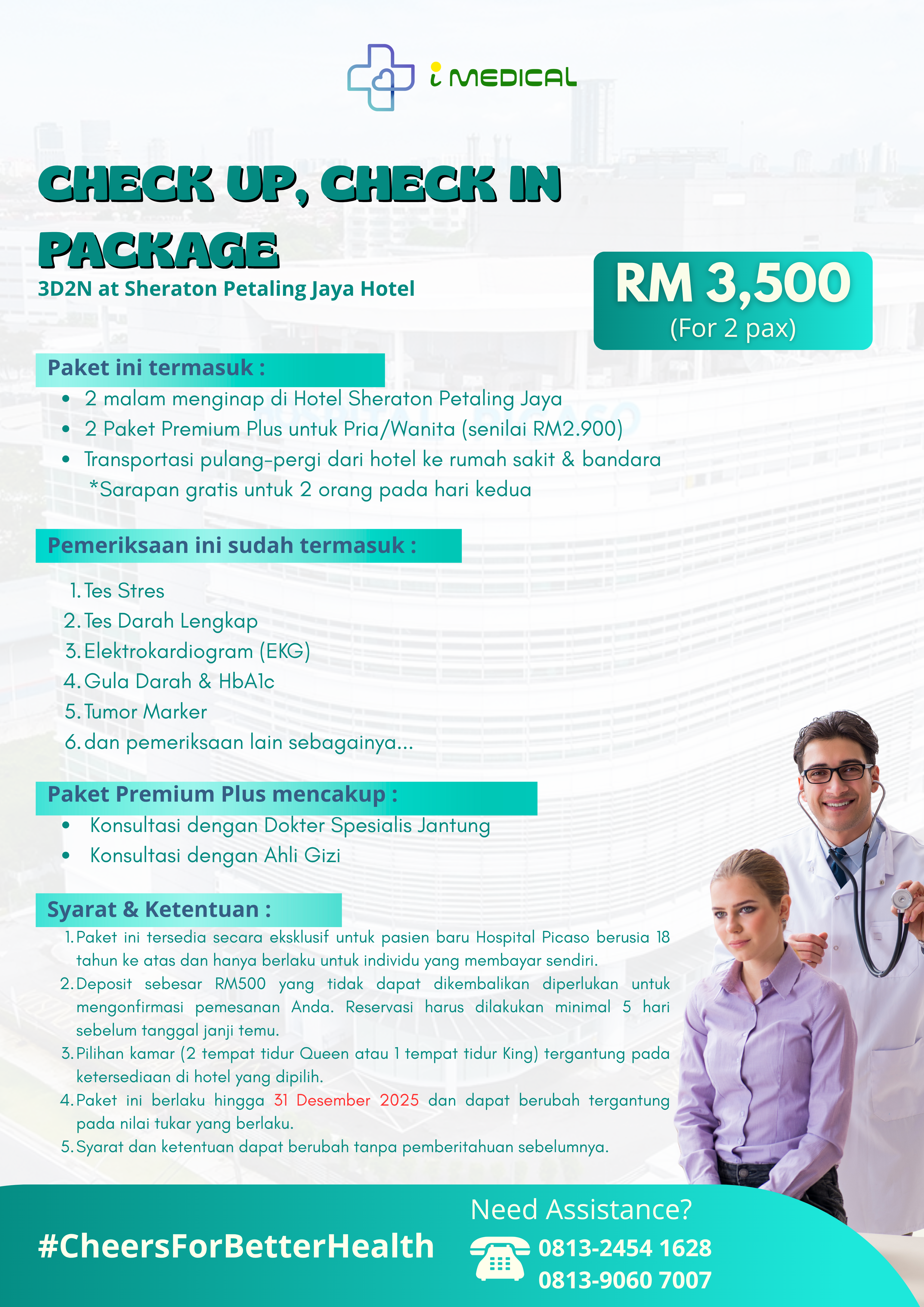 Promo medical check up gratis hotel buy 1 get 1