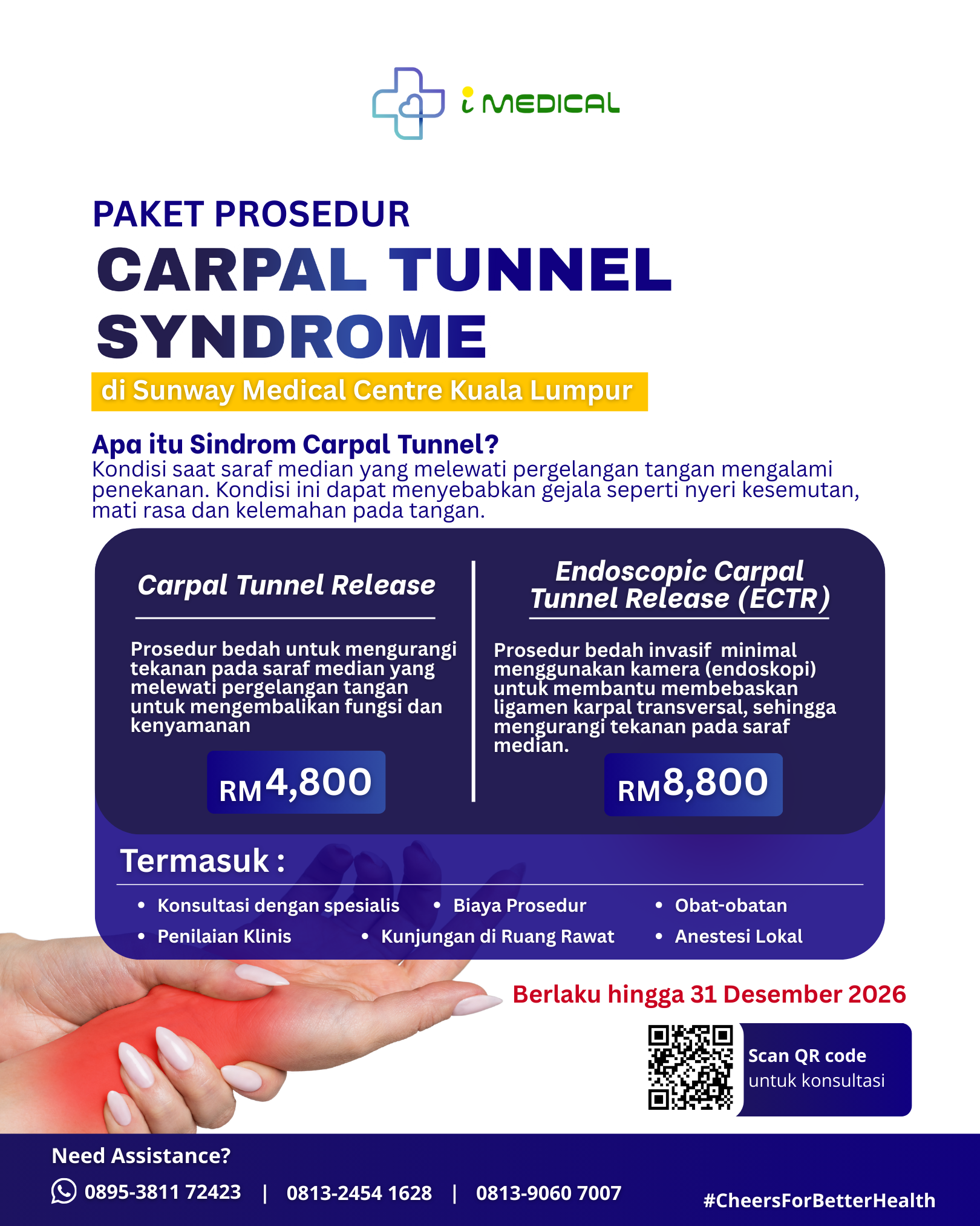 Sunway Medical Centre KL Paket Prosedur Carpal Tunnel Syndrome